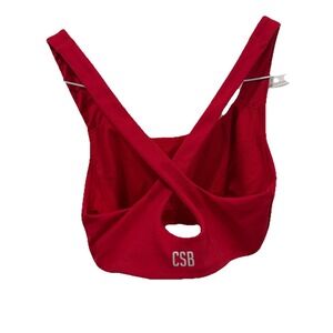 CSB Crop Shop Boutique Red Sport Bra Size Xs Xsmall Workout athlete Athletic